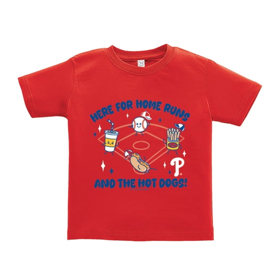 Toddler Soft as a Grape Red Philadelphia Phillies Snack T-Shirt