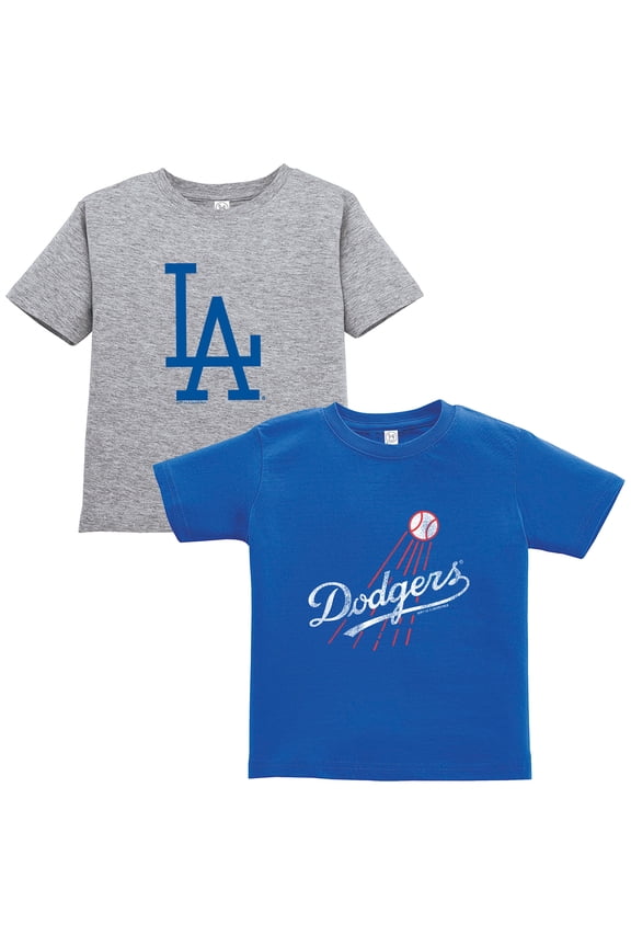 Toddler Soft as a Grape Royal/Gray Los Angeles Dodgers Cooperstown Collection Two-Pack T-Shirt Set