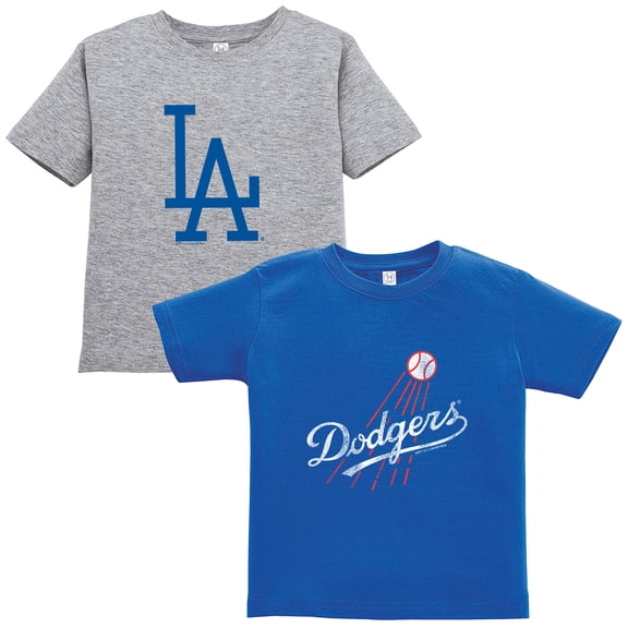 Toddler Soft as a Grape Royal/Heather Gray Los Angeles Dodgers Cooperstown Collection Two-Pack T-Shirt Set