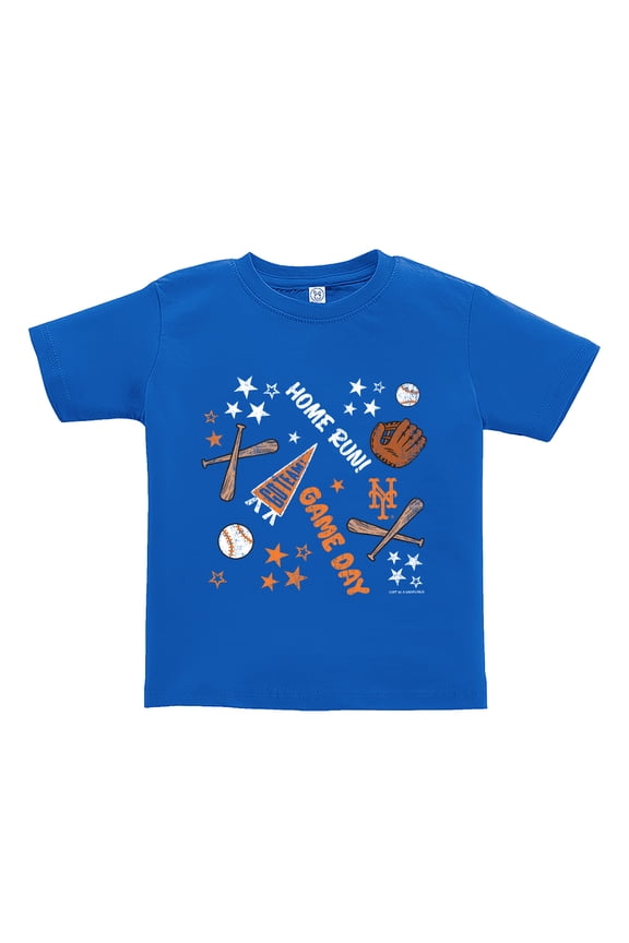 Toddler Soft as a Grape  Royal New York Mets Home Run T-Shirt