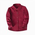 thumbnail image 1 of Toddler Solid Color Classic Shirt Spring And Fall Thermal Underwear Base Layer Tops Casual Undershirt 1314 Years Red T Shirts, 1 of 2