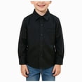 thumbnail image 1 of Toddler Solid Color Classic Shirt Spring And Fall Thermal Underwear Base Layer Tops Casual Undershirt 2-3 Years Black T Shirts, 1 of 5