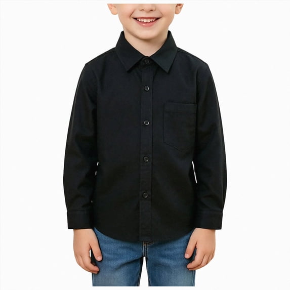 Toddler Solid Color Classic Shirt Spring And Fall Thermal Underwear Base Layer Tops Casual Undershirt 2-3 Years Black T Shirts