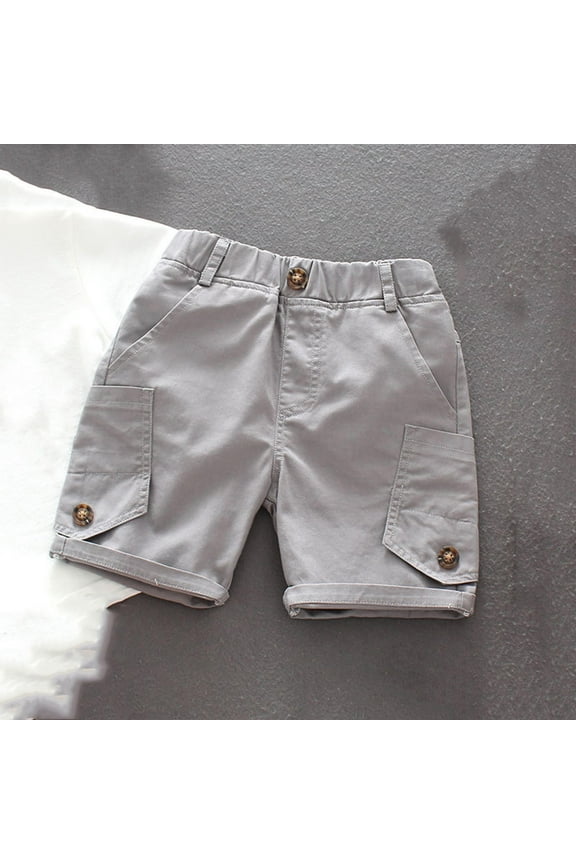 Toddler Solid Shorts Kids Uniform Athletic Quick Dry Casual Elastic Pocket Gym Active Bottom Clothes Shorts