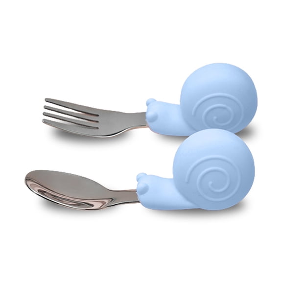 Toddler Spork Set Short Handle Stainless Steel Baby Eating Training