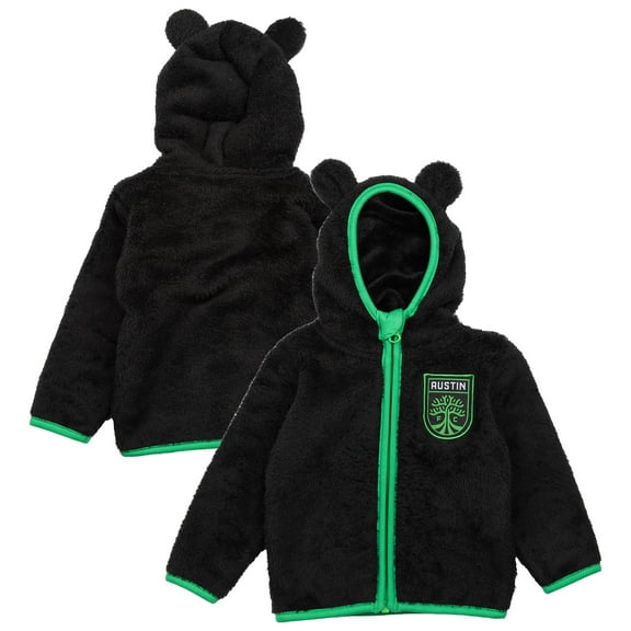 Toddler-Sport Design Sweden Black Austin FC Tie-Breaker Teddy Full-Zip Hoodie