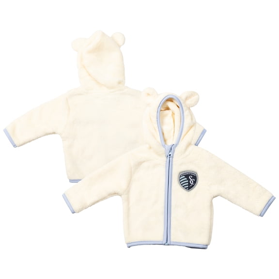 Toddler-Sport Design Sweden Cream Sporting Kansas City Tie-Breaker Teddy Full-Zip Hoodie