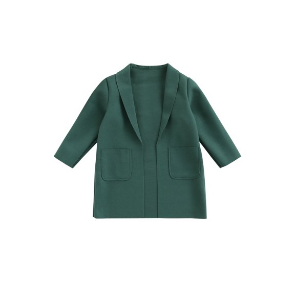 Toddler Spring Clothes Inafant Baby Boy Girl Coat Long Sleeve Solid Lapel Open Front Cardigan Overcoat with Pocket