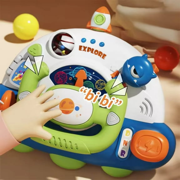Toddler Steering Wheel Toy Baby Interactive Learning Toy for Toddler 1-3 Year Old, With Lights Sounds And Gear Lever Educational Driving Experience Develops Motor Skills And Coordination