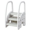 thumbnail image 1 of Toddler Step Stool for Bathroom Sink, 3 Step Stools with Handles and Safety Non-Slip Pads, Children Learning Helper Stool for Kitchen Counter, Bathroom Sink & Toilet Potty Training, 1 of 9