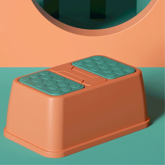 Toddler Step Stool for Bathroom Sink, Step Stool for Kids Toilet Potty Training, Non-Slip Toddlers Baby Child Kid Plastic Poop Stools Wide Step[Red 1 Layer]