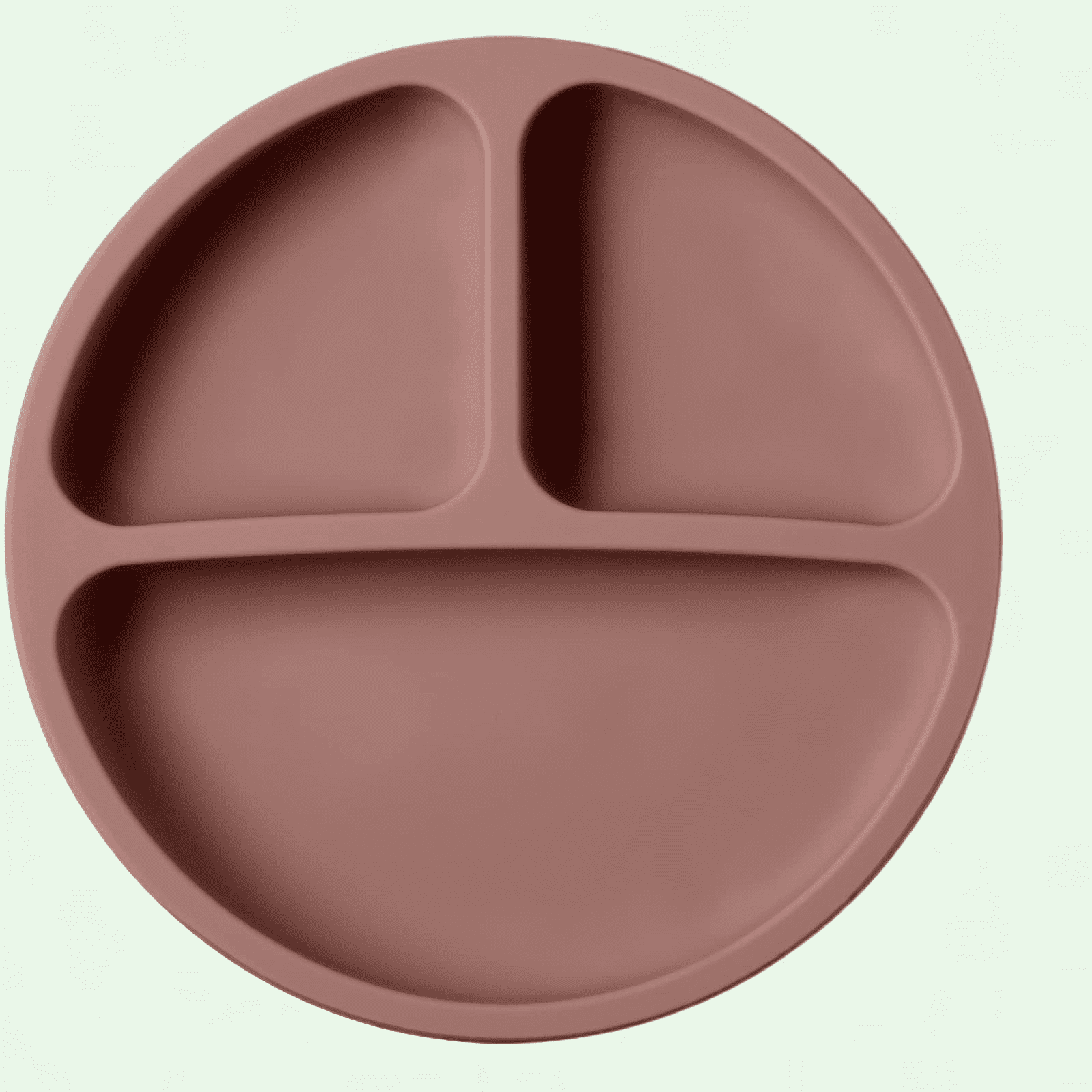 Toddler Suction Plate with Lid - Cloudy Color, 100% Food-Grade Silicone, Microwave & Dishwasher Safe