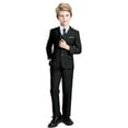 thumbnail image 1 of Toddler Suits for Boys Tuxedo Suit Boys' Ring Bearer Suits Black Kids Wedding Outfit Boys Dress Clothes Dress Up Size 6, 1 of 3