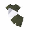 thumbnail image 1 of Toddler Summer Outfit Crew Neck Short Sleeve Color Block T-Shirt Tee Tops Casual Shorts 2-3 Years Pajamas Boy Boys Clothes, 1 of 9