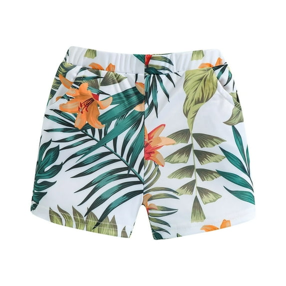 Toddler Summer Boys Swimming Trunks Fashion Resort Style Printed Beach Shorts Speed Dry Shorts Surfing Swimming Swimwear Green 2 Years-3 Years
