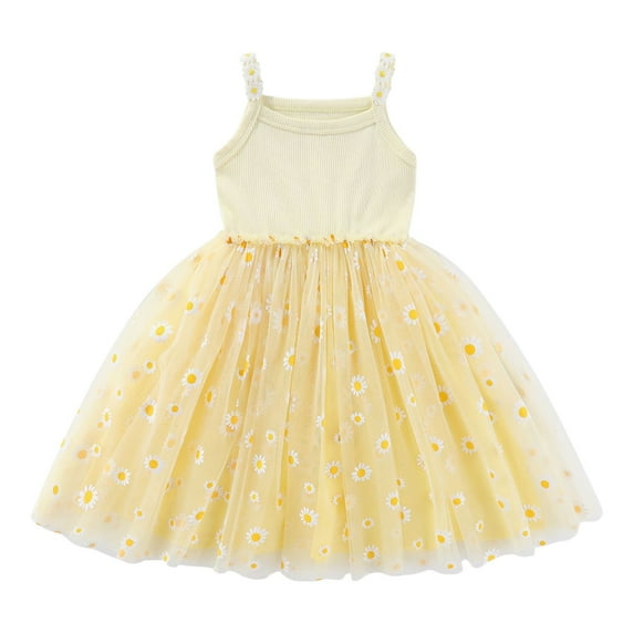 Toddler Summer Dress for Girls Sleeveless Tulle Dress Spaghetti Strap Sparkle Casual Solid White 3T Pink Tutu Skirt Girls Tutu for Baby Girls