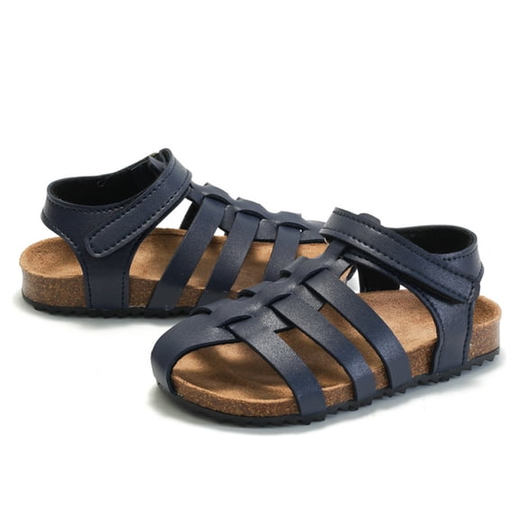 Toddler Summer Shoes Boys Boys Girls Sandals Closed Toe Lightweight Shoes Adjustable Beach Summer Sandal for Toddler Kids Big Boys Beach Sandals Black Size 7