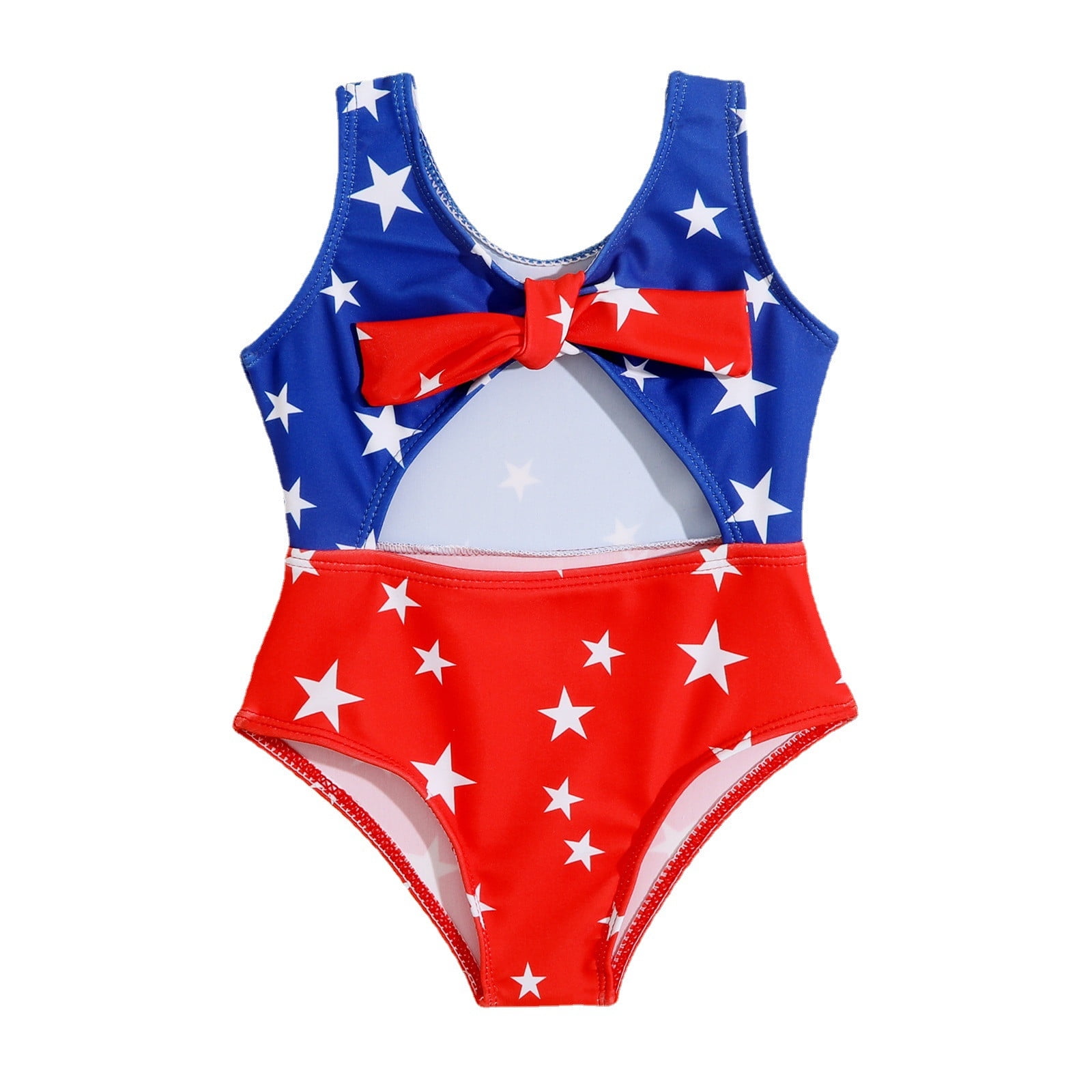 Toddler Summer Sleeveless Girls Striped Prints Swimwear Swimsuit Bikini ...