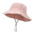 thumbnail image 1 of Toddler Sun Bucket Hat Wide Brim Summer Beach Cap for Outdoor Boys Girls Play Funny Hats Adjustable Cute Caps Adjustable Baseball Hats for Boys & Girls, 1 of 3
