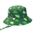 thumbnail image 1 of Toddler Sun Hat Kids Boys and Girls Adjustable Sun Hat Outdoor Casual Lightweight Breathable Bucket Hat with Cartoon Whale Shark Fruit Prints Girls Sun Hat 3 Months-6 Months Green, 1 of 7