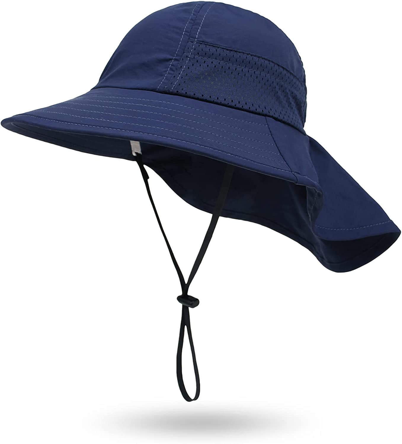 Toddler Sun Hat UPF 50 Sun Protection Fishing Hats for Boys  Girls,S(0-2y),Dark blue 