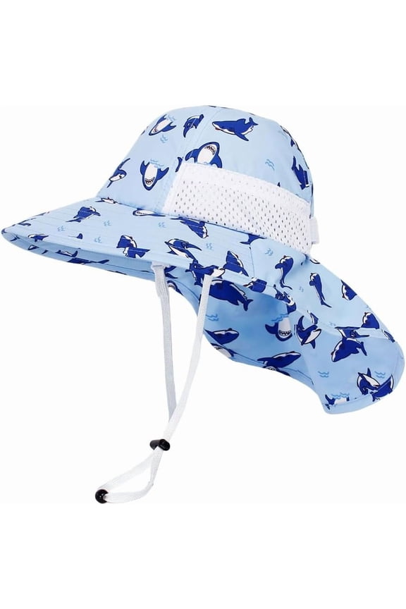 Toddler Sun Hat for Baby Kids Summer UPF 50+ Sun Protection Beach Hats for Boys Girls Wide Brim Outdoor Play Hat