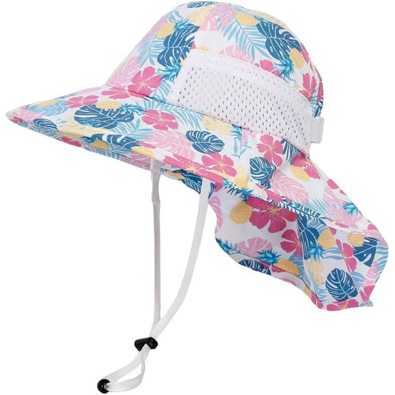 Toddler Sun Hat for Baby Kids Summer UPF 50 Sun Protection Beach Hats for Boys Girls Wide Brim Outdoor Play Hat