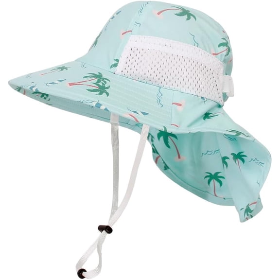 Toddler Sun Hat for Baby Kids Summer UPF 50  Sun Protection Beach Hats for Boys Girls Wide Brim Outdoor Play Hat