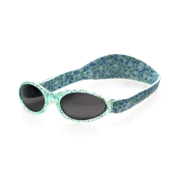 Toddler Wrap Around Sunglasses - Bubzee Polarized Wrap Around - Kids 3  - Confetti Green