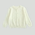thumbnail image 1 of Toddler Sweaters Long Sleeve Button Down White Cardigan Sweater Warm Fall Winter Clothes 6-12 Months Sweaters Girls, 1 of 3