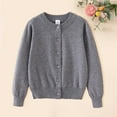 thumbnail image 1 of Toddler Sweaters Long Sleeve Tops Button Down Grey Cardigan Sweater Warm Baby Girl Fall Outfits Toddler Sweater Boy 4-5 Years, 1 of 4