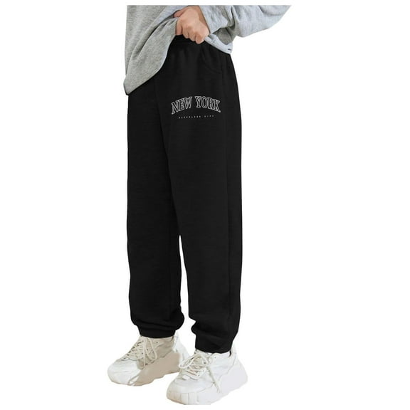 Toddler Sweatpants 2T Sweatpants Boys Boys Sweatpants Fleece Athletic Workout Kids Clothes Boys Joggers with Pockets Black 12-14 Years