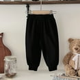 thumbnail image 1 of Toddler Sweatpants Black Pants Kids Drawstring Pants With Pockets Boys Solid Pants Boys Active Pants 7-8 Years, 1 of 4