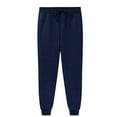 thumbnail image 1 of Toddler Sweatpants Drawstring Pants With Pockets Girls Solid Pants Navy Boys School Pants Boys Sweatpants 2-3 Years, 1 of 5