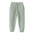 thumbnail image 1 of Toddler Sweatpants Solid Long Pants Causal Active Pant with Pockets for Girls 1-2 Years, 1 of 3