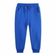 thumbnail image 1 of Toddler Sweatpants for Kids Girls Blue Joggers Basic Kids Athletic Pants with Pocket Size 12-24 Months Boys Pants, 1 of 9