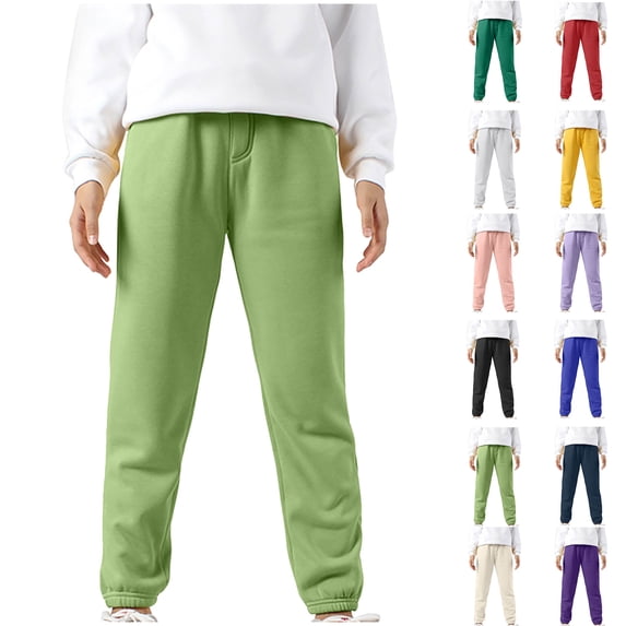 Toddler Boys Sweatpants Sports Pants with Pockets Solid Casual Drawstring Joggers