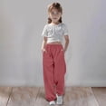 thumbnail image 1 of Toddler SweatpantsAdjustable Drawstring Casual Pants with Pockets Boys Solid Pants RD2 Sweatpants Girls Boys Active Pants Size 3-4 Years, 1 of 6