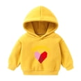 thumbnail image 1 of Toddler Sweatshirt Girls 4t Letter Long Sleeve Hoodies Sweatshirts Fashion Pullover Graphic Tops 3-7T, Yellow, 4 Years, 1 of 3
