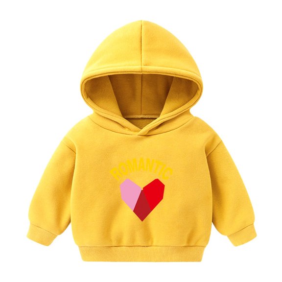 Toddler Sweatshirt Girls 4t Letter Long Sleeve Hoodies Sweatshirts Fashion Pullover Graphic Tops 3-7T, Yellow, 4 Years