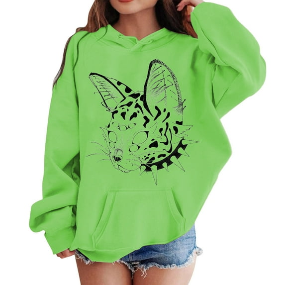 Toddler Sweatshirt Girls Hoodie Sweatshirt Bow Print Pockets Decorative Zippers Long Sleeve Hoodies Girls Green 11 Years-12 Years