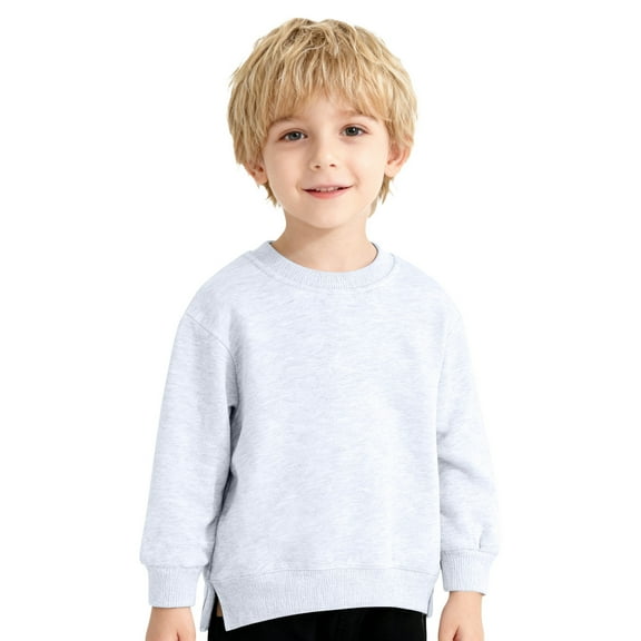 Toddler Sweatshirt Girls Long Sleeve Kids White Sweatshirt Crew Neck Cute Pullover Relaxed Fit Tops Winter Clothes Sweatshirt for Girls 2-3 years