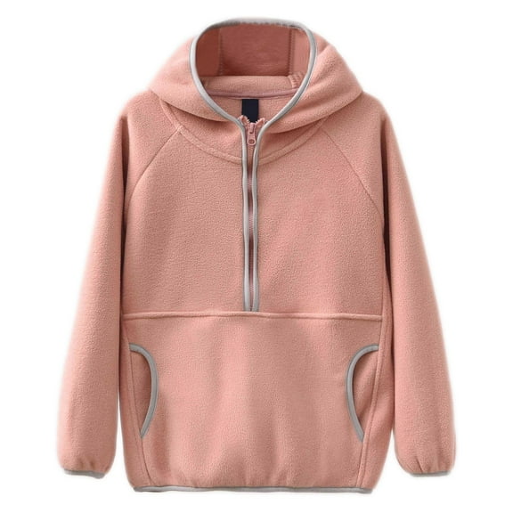 Toddler Sweatshirt,Hoodie Winter Lined Warm Pullover Hooded Comfortable Sweatshirt for Children,Boys Sweatshirt,Pink,10-11 Years