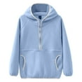 thumbnail image 1 of Toddler Sweatshirt,Hoodie Winter Lined Warm Pullover Hooded Comfortable Sweatshirt for Children,Boys Sweatshirt,Sky Blue,10-11 Years, 1 of 3