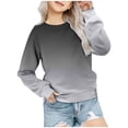 thumbnail image 1 of Toddler Sweatshirt,Sweatshirt Gradient Print Round Neck Long Sleeve Casual Hoodless Pullover for Children,Boys Sweatshirt,Black,10-11 Years, 1 of 3