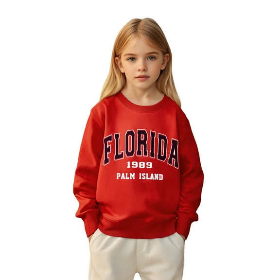 Toddler Sweatshirt for Boys Girls Letter Graphic Long Sleeve Crewneck Pullover Tops Warm Fall Winter Clothes Girls Size 3T Clothes