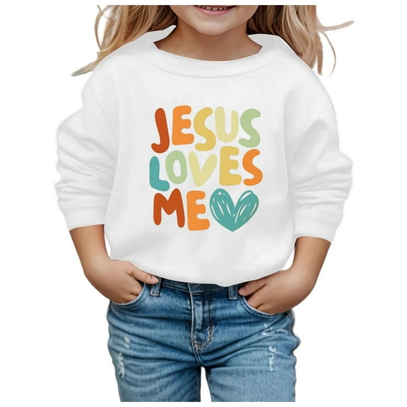 Toddler Sweatshirt for Girl Crewneck Cute Letter Print Pullovers Long Sleeve Loose Sweatshirts Comfort Fall Winter Blouse,Z3-White,9-10 Years