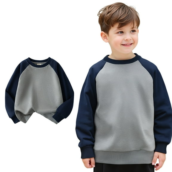 Toddler Sweatshirts Girls Long Sleeve Color Block Oversized Crewneck Sweatshirts Warm Fall Winter Clothes Little Girl Clothes3T