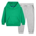 thumbnail image 1 of Toddler Sweatsuit Girls Kids Hoodies Sweatpants 2 Pieces Outfits Toddler Sets Girls Pants Set Girls' Hoodie and Long Pants Set 9T-10T, Army Green, 1 of 4