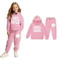 thumbnail image 1 of Toddler Sweatsuit Set for Girls,2 Piece Long Sleeve Pink Pullover Hoodie Sweatpants Joggers Set Fall Winter Clothes Boys Jogger Set 2-3 Years, 1 of 7
